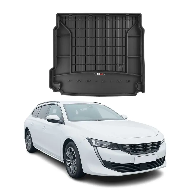 Tapis de Coffre pour Peugeot 508 2018-2025 Noir TPE