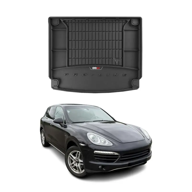 Tapis de Coffre pour Porsche Cayenne 2010-2017 TPE Noir