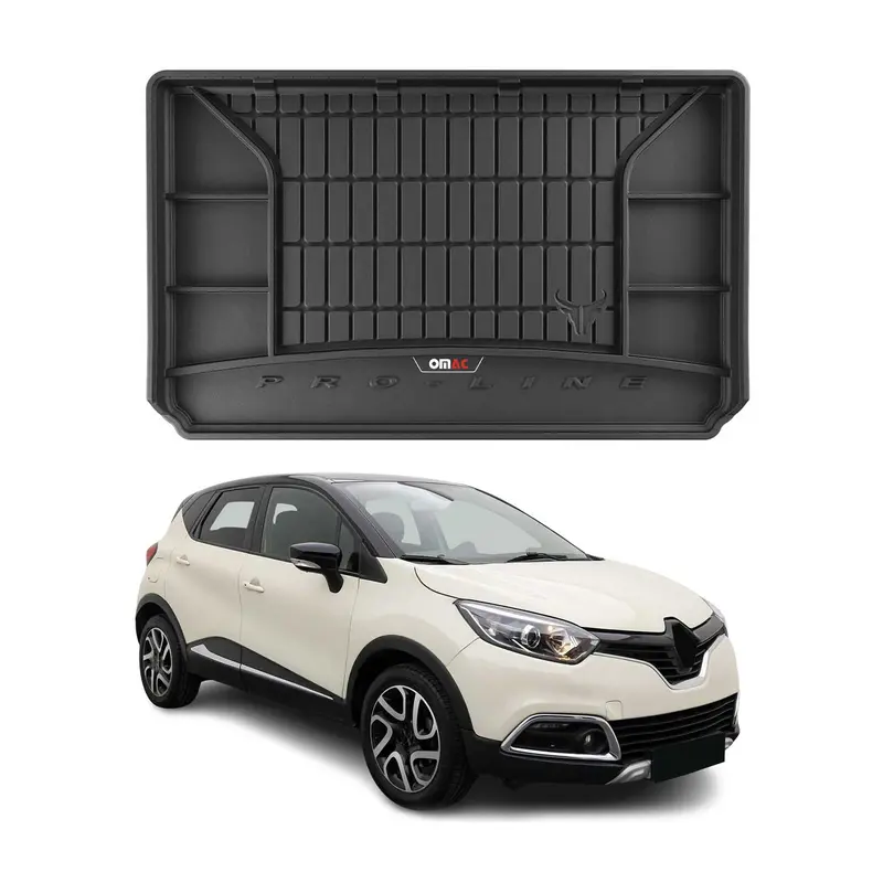 Tapis de Coffre pour Renault Captur 2013-2019 TPE Noir