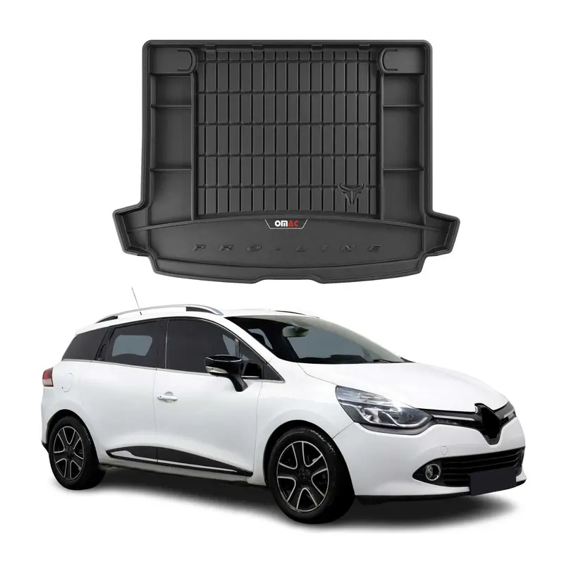 Tapis de Coffre pour Renault Clio 2013-2017 TPE Noir
