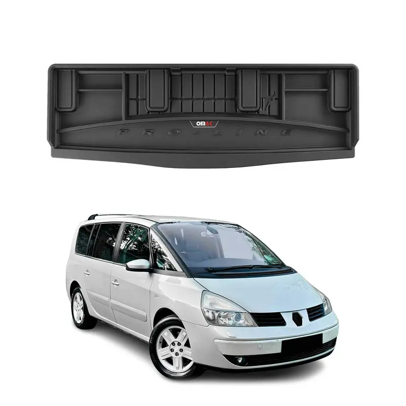 Tapis de Coffre pour Renault Espace 2002-2014 Noir TPE