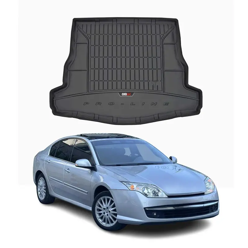 Tapis de Coffre pour Renault Laguna 2007-2015 en Caoutchouc TPE Noir