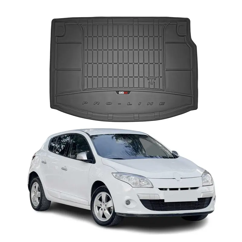 Tapis de Coffre pour Renault Megane 2008-2015 Noir TPE