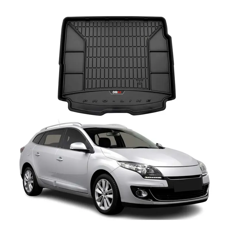 Tapis de Coffre pour Renault Megane 2008-2015 Noir