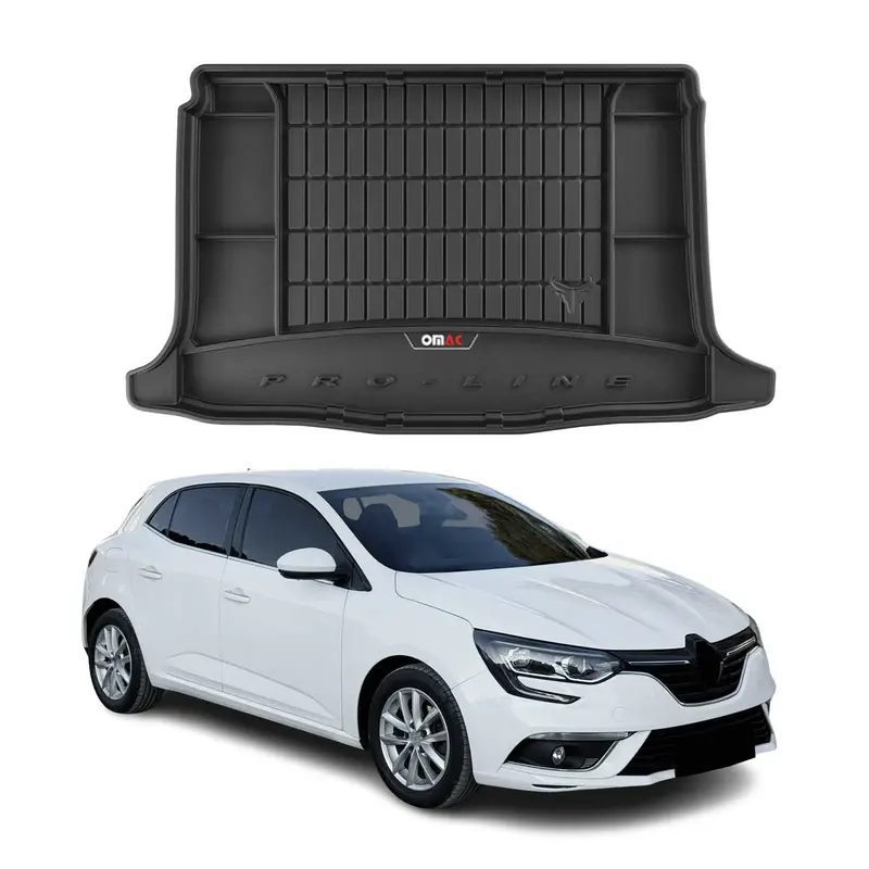Tapis de Coffre pour Renault Megane 2016-2022 Noir TPE