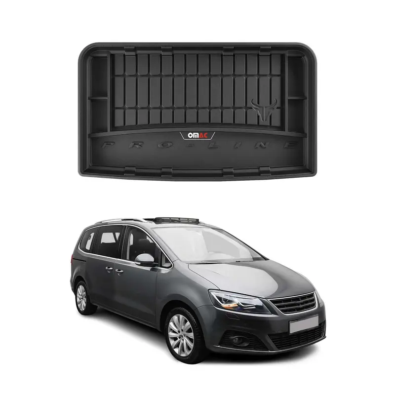 Tapis de Coffre pour Seat Alhambra 2010-2020 Noir TPE