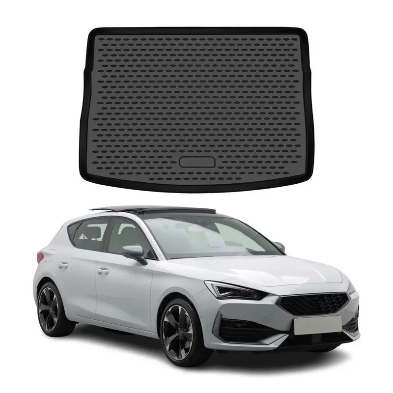 Tapis de coffre pour Seat Leon / Cupra Leon mk4 Break 2020-26 Supérieur TPE Noir
