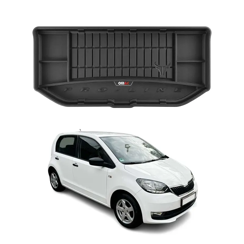 Tapis de Coffre pour Skoda Citigo 2011-2019 TPE Noir