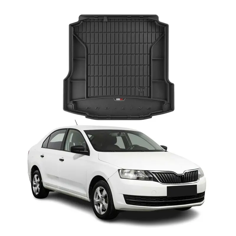 Tapis de Coffre pour Skoda Rapid 2012-2019 TPE Noir