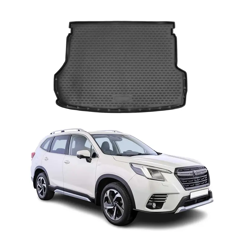 Tapis de Coffre pour Subaru Forester V 2018-2025 Caoutchouc TPE Noir