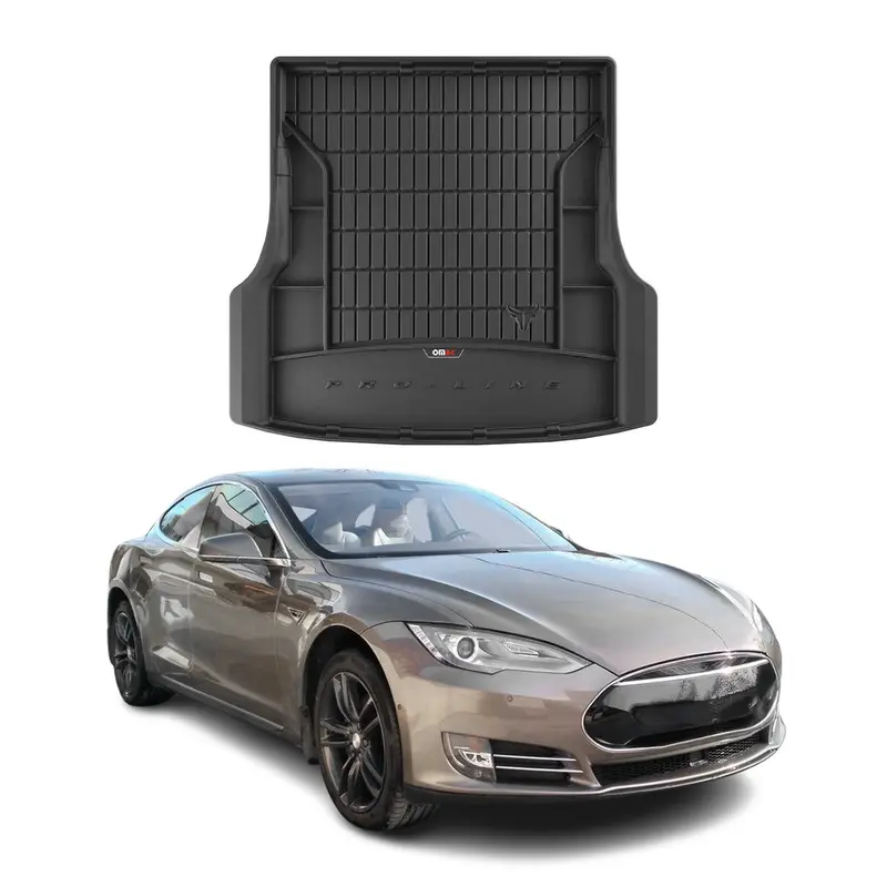 Tapis de Coffre pour Tesla Model S 2013-2026 Noir TPE