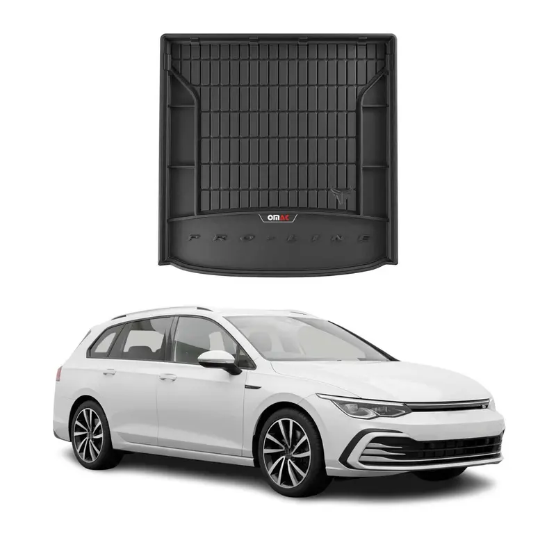 Tapis de Coffre pour VW Golf mk8 Break 2019-2026 supérieure Noir TPE