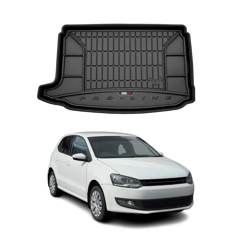 Tapis de Coffre pour VW Polo 2009-2017 TPE Noir