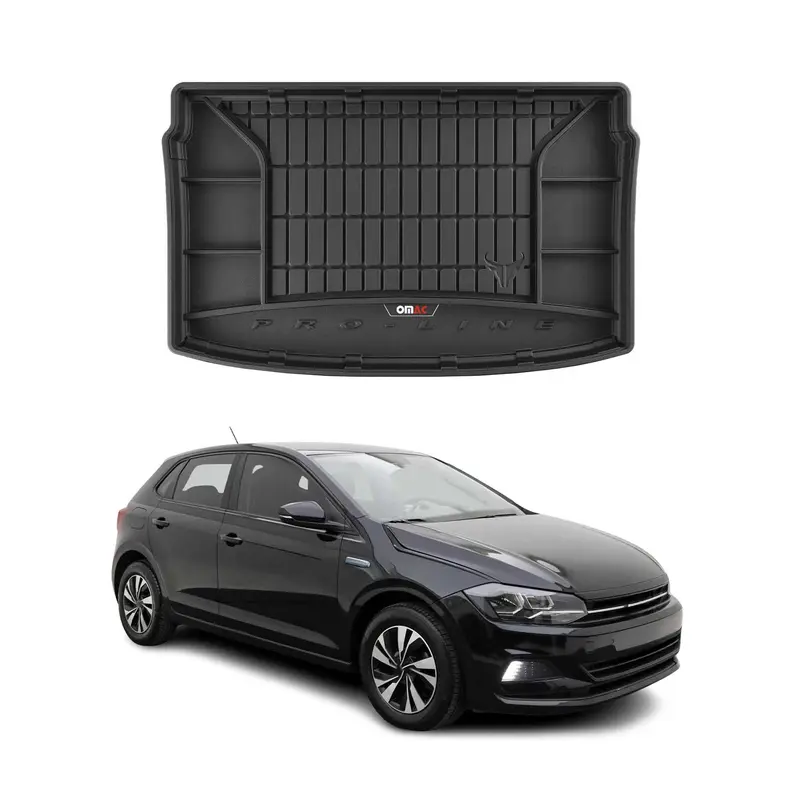 Tapis de Coffre pour VW Polo 2017-2026 TPE Noir