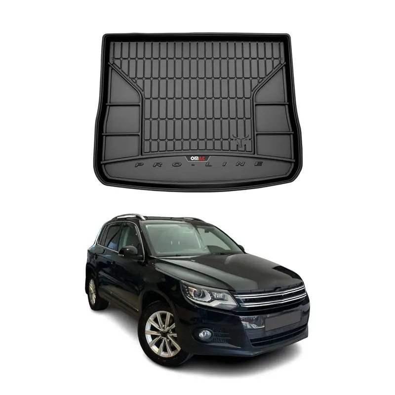 Tapis De Coffre pour VW Tiguan 2007-2016 TPE Noir 1 Pcs TPE