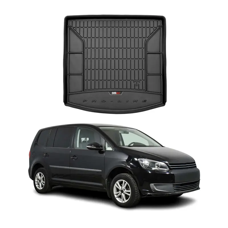 Tapis de Coffre pour VW Touran 2010-2015 TPE Noir