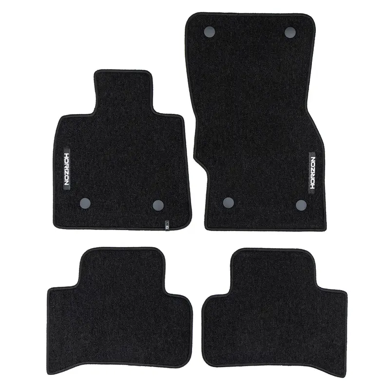Tapis de Sol de Voiture pour Alfa Romeo Stelvio 2017-2026 Velours Noir 4Pcs