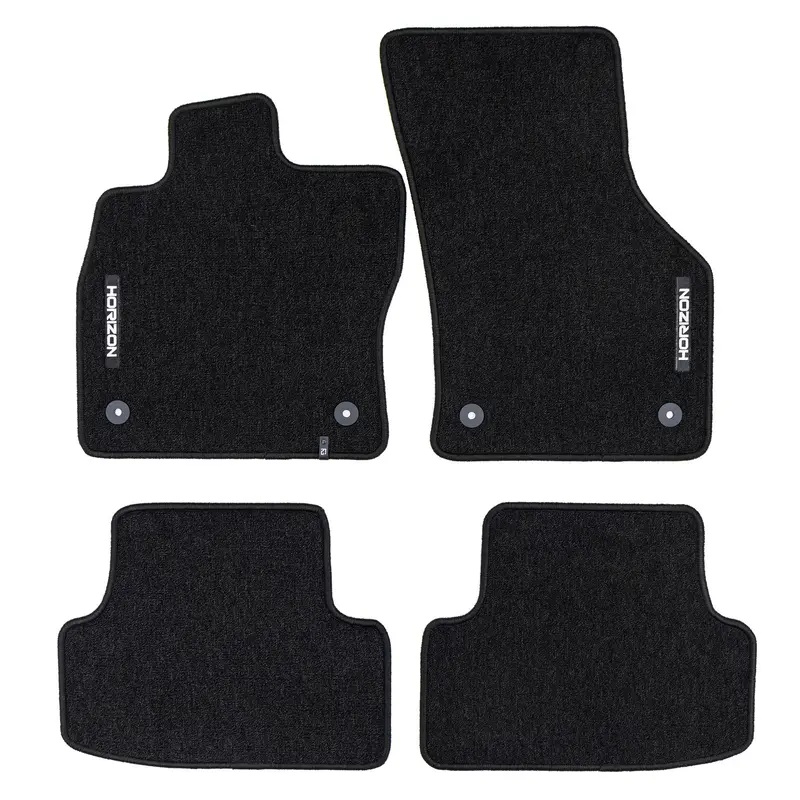 Tapis de Sol de Voiture pour Audi A3 8Y 2020-2026 Berline Velours Noir 4Pcs