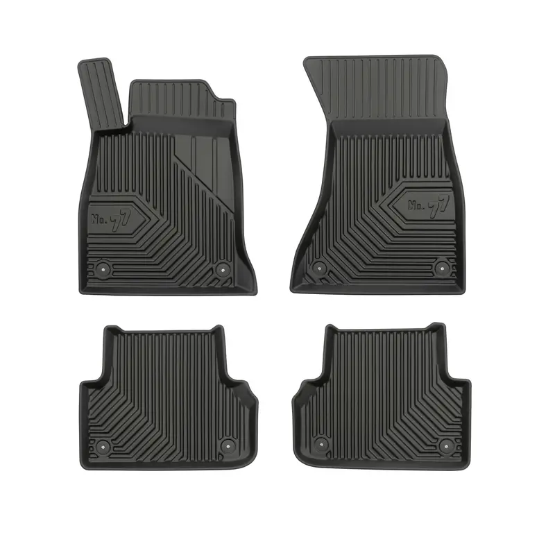 Tapis de Sol de Voiture pour Audi A4 B9 2016-2025 TPE Antidérapant Noir 4Pcs