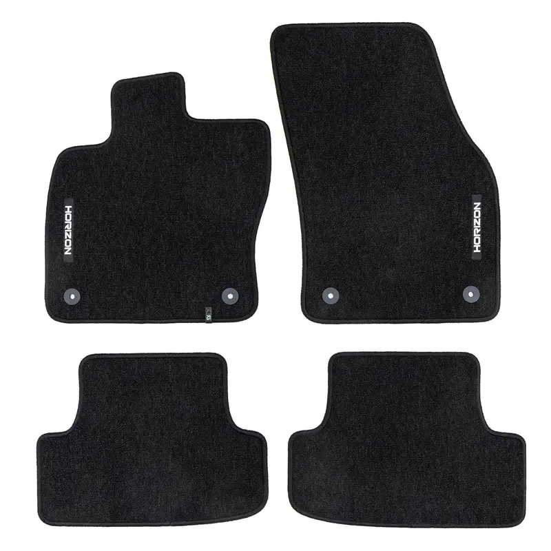 Tapis de Sol de Voiture pour Audi Q2 2016-2020 Pre-FL Velours Imperméable 4Pcs