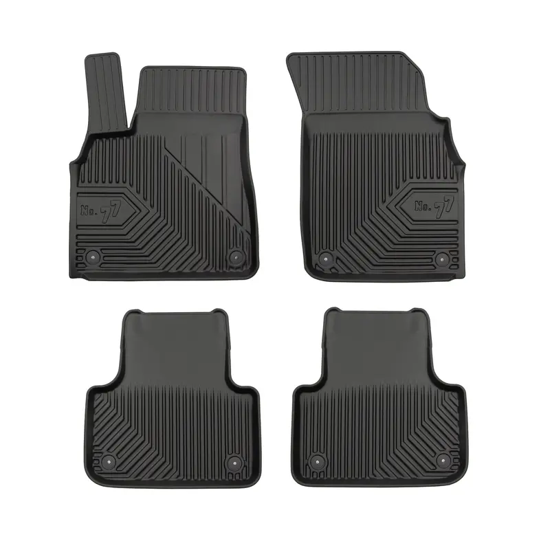 Tapis de Sol de Voiture pour Audi Q7 II 2015-2026 TPE Antidérapant Noir 4Pcs