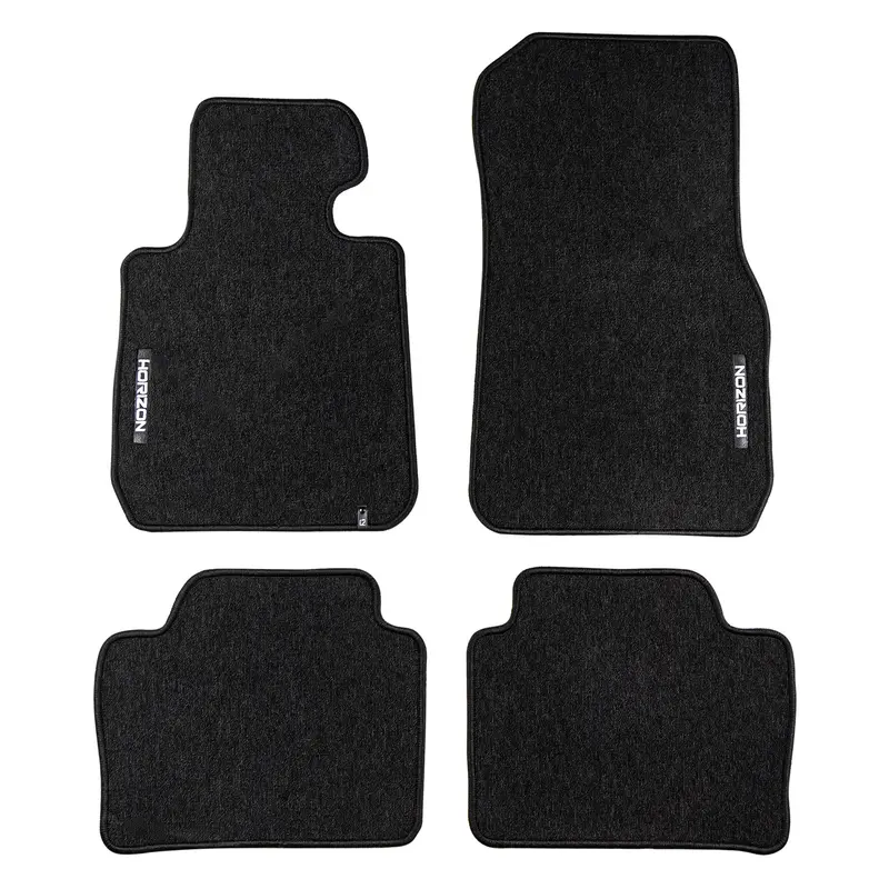 Tapis de Sol de Voiture pour BMW Série 3 F30 2011-2018 Velours Durable Noir 4Pcs