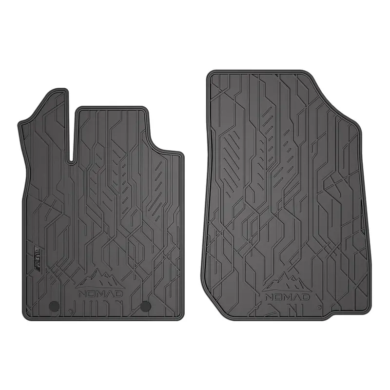 Tapis de Sol de Voiture pour Dacia Duster I 2010-13 Pre-FL Caoutchouc Noir 2Pcs