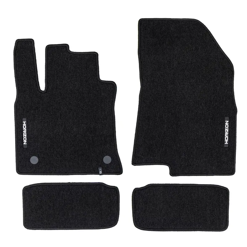 Tapis de Sol de Voiture pour Dacia Sandero III 2021-2026 Velours Noir 4Pcs