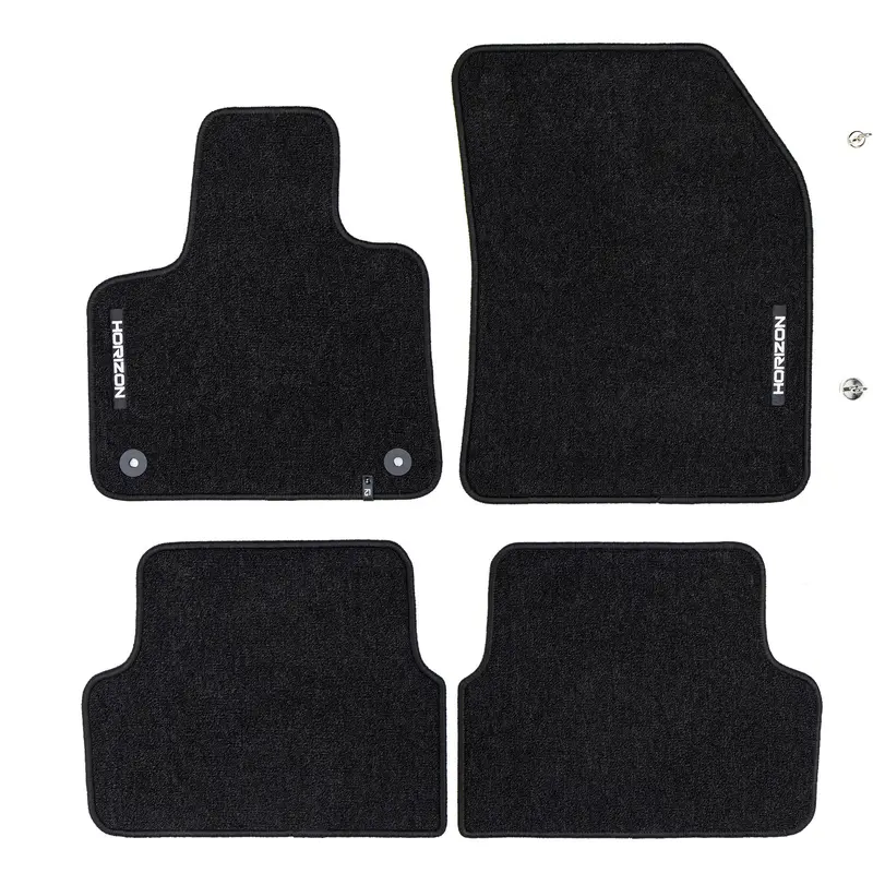 Tapis de Sol de Voiture pour DS 7 Crossback 2017-2026 Velours Imperméable 4Pcs