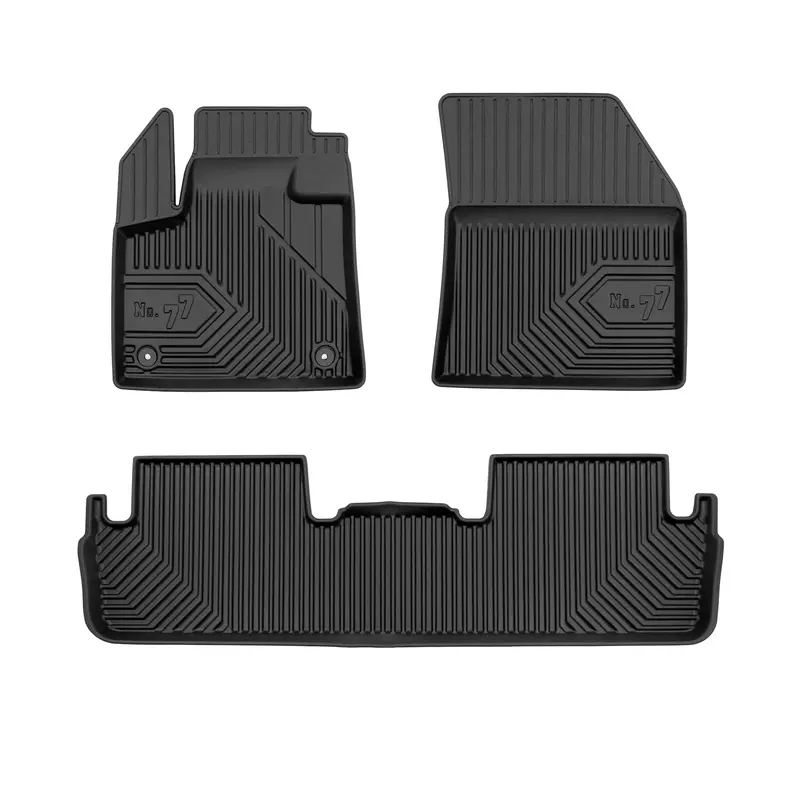 Tapis de Sol de Voiture pour DS7 Crossback / DS 7 2017-26 Imperméable Noir 3Pcs