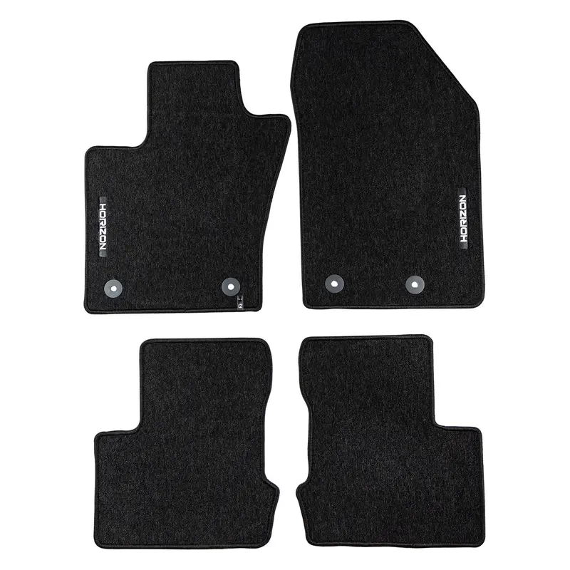Tapis de Sol de Voiture pour Fiat 500X 2014-2018 Pre-FL Velours Noir 4Pcs