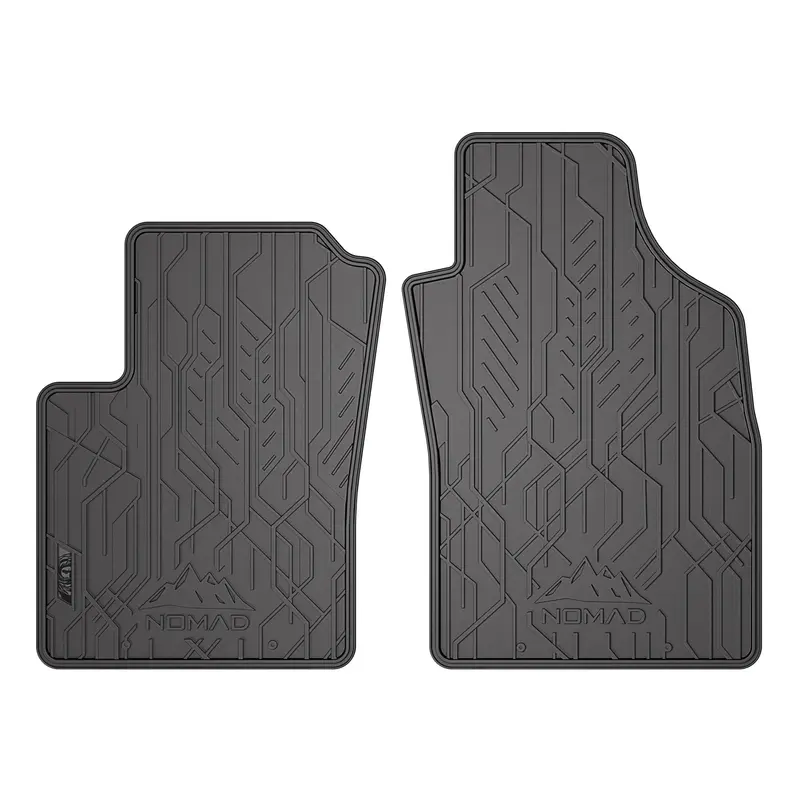Tapis de Sol de Voiture pour Fiat Panda II 2003-2012 Caoutchouc Noir 2Pcs