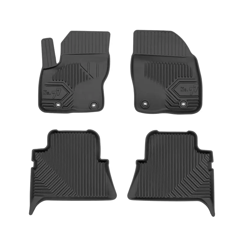 Tapis de Sol de Voiture pour Ford Kuga I 2008-2012 TPE Antidérapant Noir 4Pcs