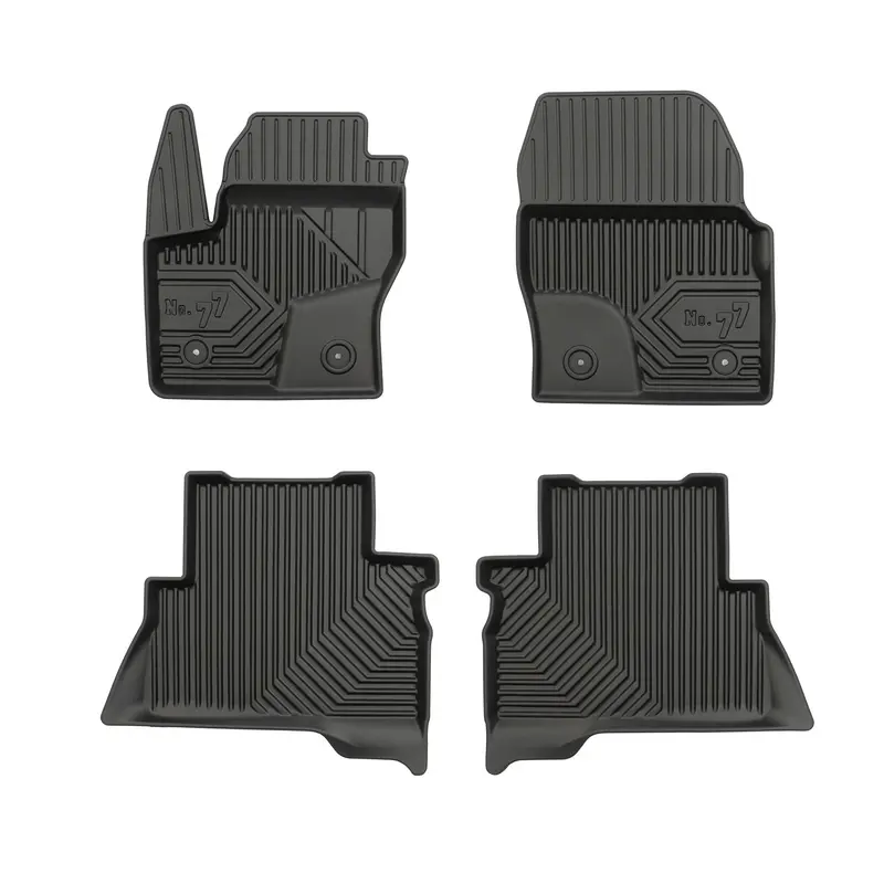 Tapis de Sol de Voiture pour Ford Kuga II 2012-2019 TPE Antidérapant Noir 4Pcs