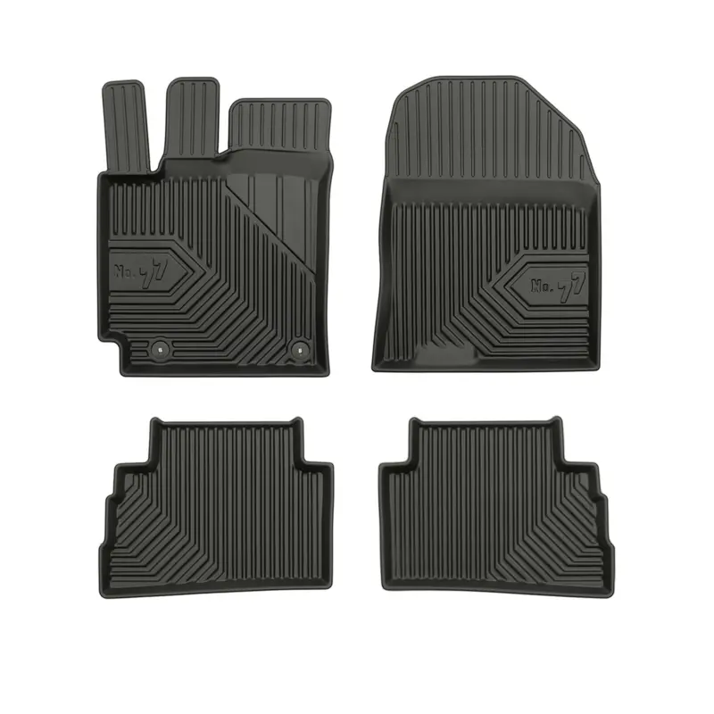 Tapis de Sol de Voiture pour Hyundai Kona I 2017-2023 TPE Imperméable Noir 4Pcs