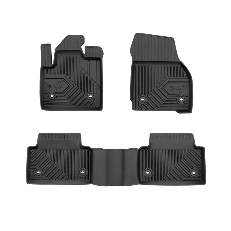 Tapis de Sol de Voiture pour Jaguar E-Pace 2017-2024 TPE Antidérapant Noir 3Pcs