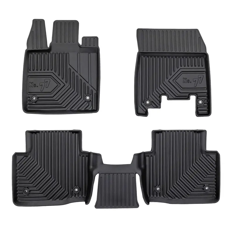 Tapis de Sol de Voiture pour Jaguar I-Pace 2018-2024 TPE Antidérapant Noir 3Pcs