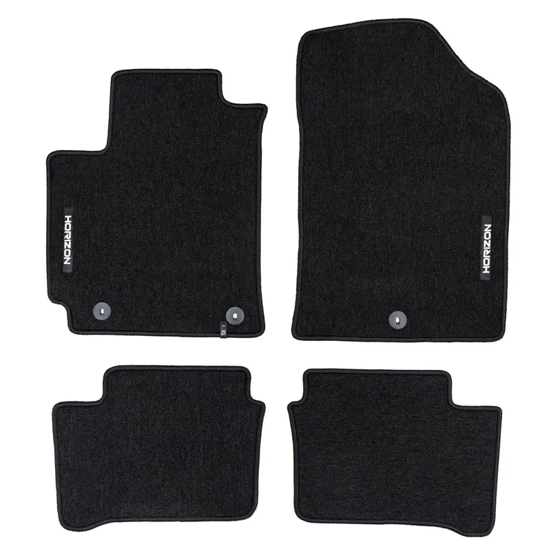Tapis de Sol de Voiture pour Kia Picanto III 2017-2026 Velours Durable Noir 4Pcs