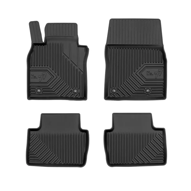 Tapis de Sol de Voiture pour Mazda 3 IV 2019-2026 TPE Antidérapant Noir 4Pcs