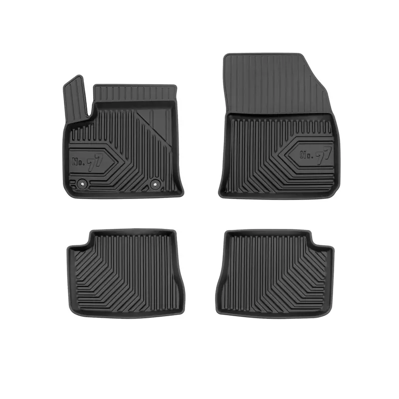 Tapis de Sol de Voiture pour Opel Corsa-e 2019-2026 TPE Antidérapant Noir 4Pcs