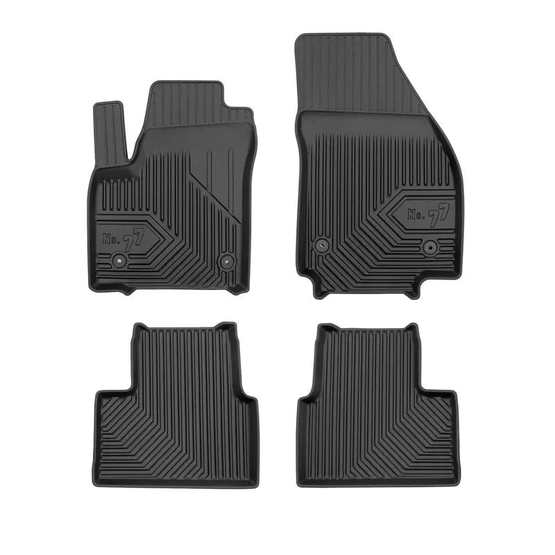 Tapis de Sol de Voiture pour Opel Meriva B 2010-2017 TPE Antidérapant Noir 4Pcs