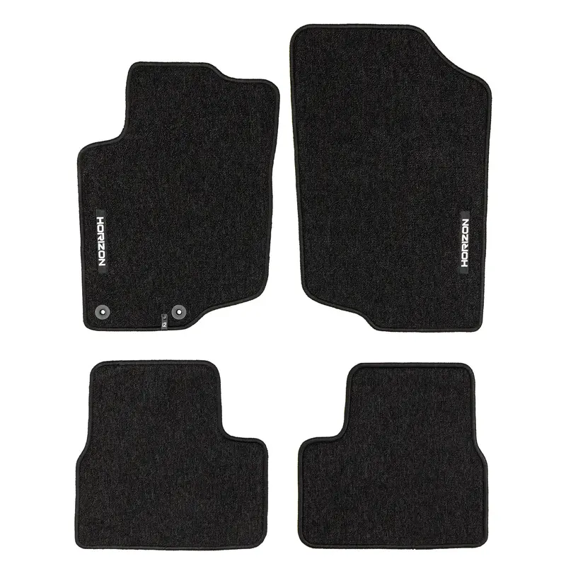 Tapis de Sol de Voiture pour Peugeot 207 2006-2014 Velours Imperméable 4Pcs
