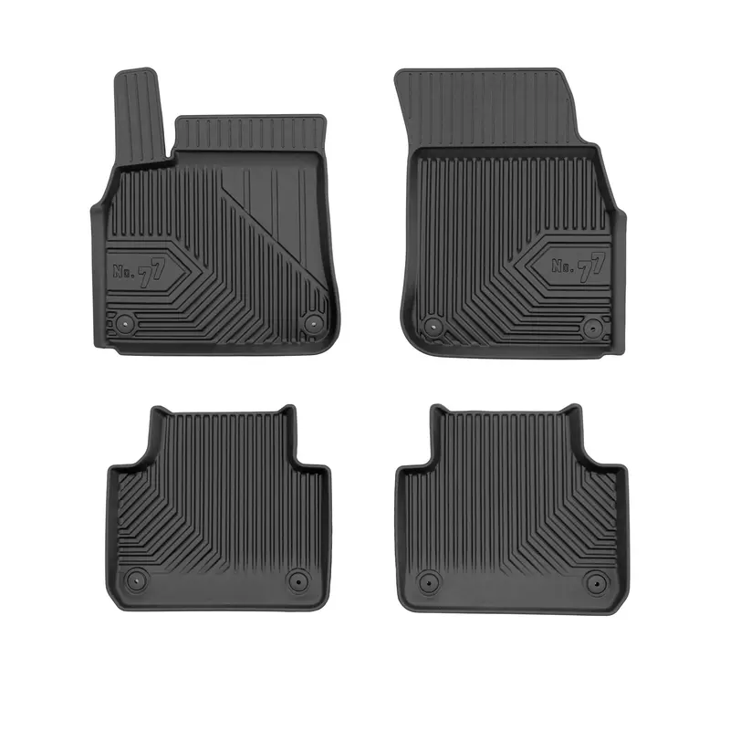 Tapis de Sol de Voiture pour Porsche Cayenne III 2019-2026 TPE Durable Noir 4Pcs