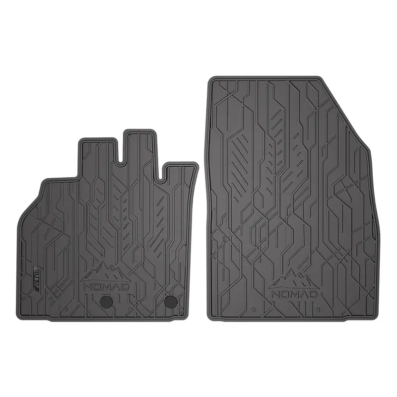 Tapis de Sol de Voiture pour Renault Scenic III 2009-2016 Caoutchouc 2Pcs Noir