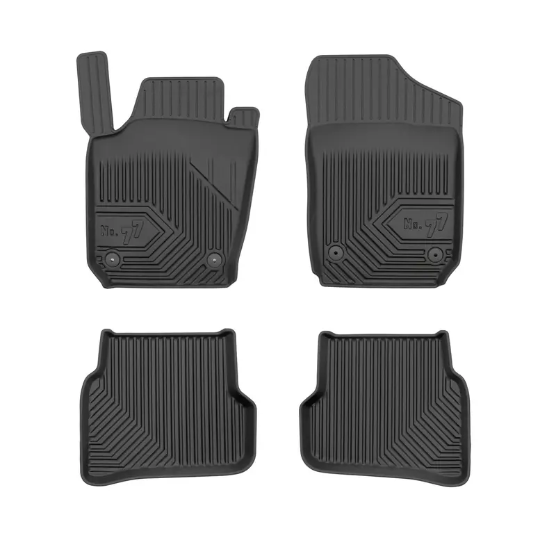 Tapis de Sol de Voiture pour Seat Ibiza IV 2008-2017 TPE Antidérapant Noir 4Pcs