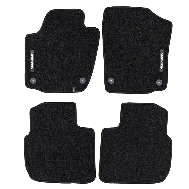 Tapis de Sol de Voiture pour Seat Toledo IV 2012-2019 Velours Imperméable 4Pcs