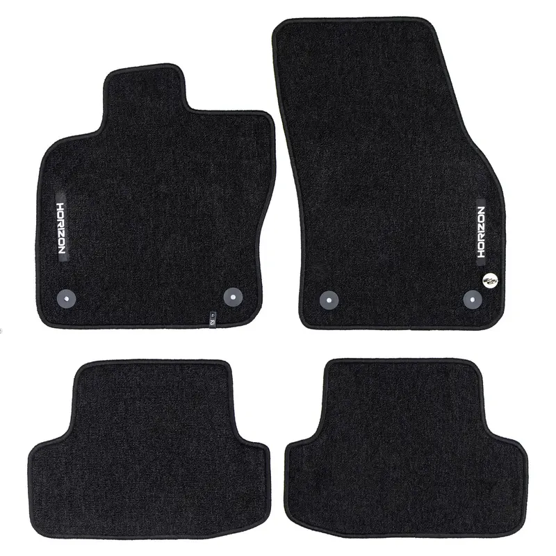 Tapis de Sol de Voiture pour Skoda Karoq 2017-2026 Velours Imperméable 4Pcs