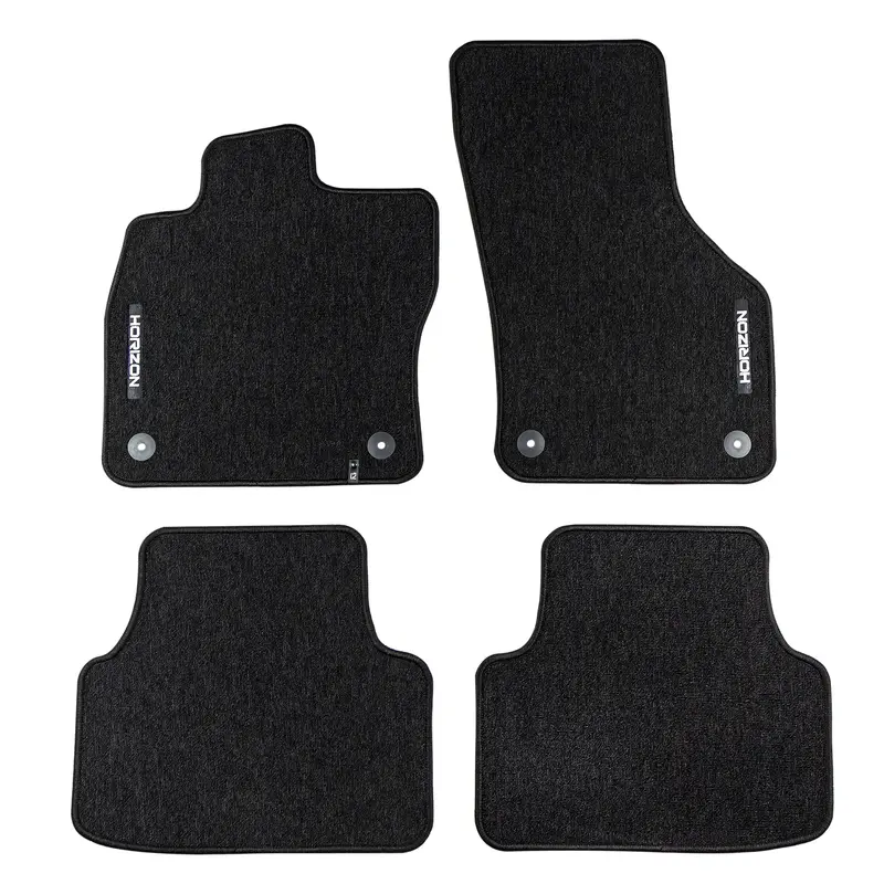 Tapis de Sol de Voiture pour Skoda Octavia IV 2020-2026 Velours Noir 4Pcs