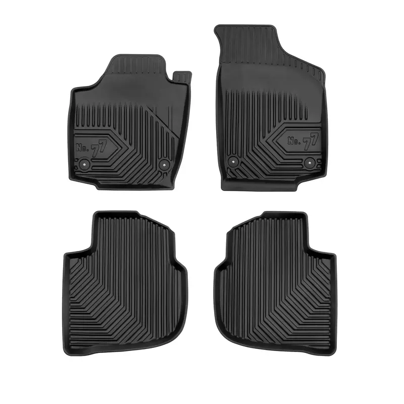 Tapis de Sol de Voiture pour Skoda Rapid 2012-2019 TPE Antidérapant Noir 4Pcs