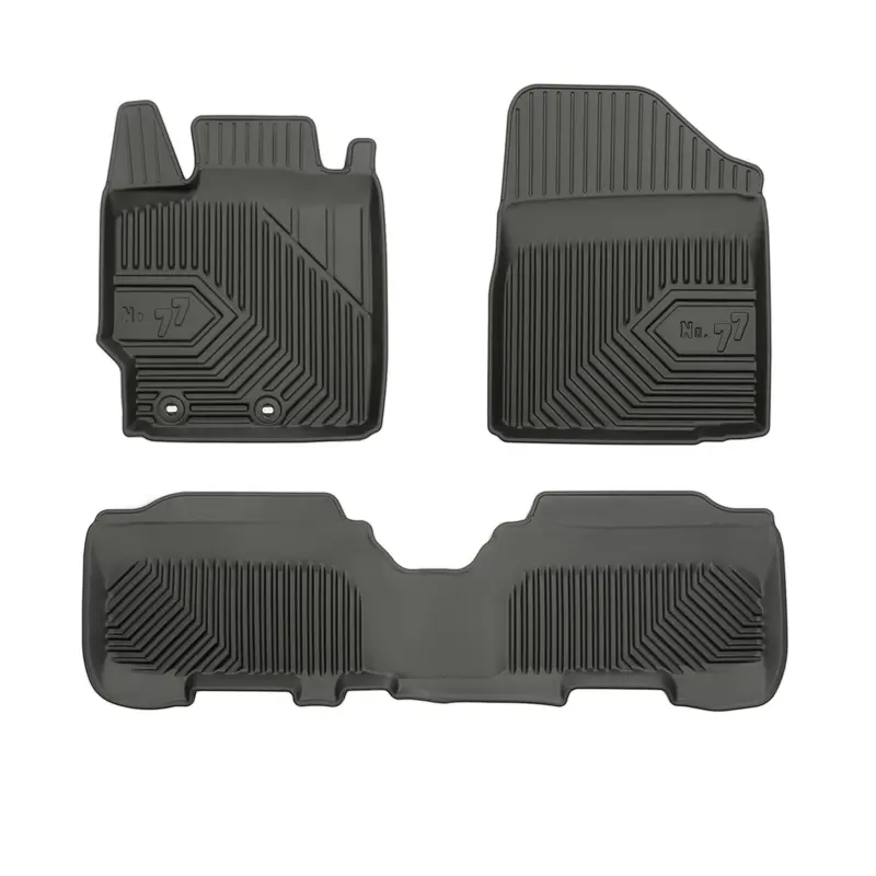 Tapis de Sol de Voiture pour Toyota Yaris II 2005-2011 TPE Imperméable 3Pcs